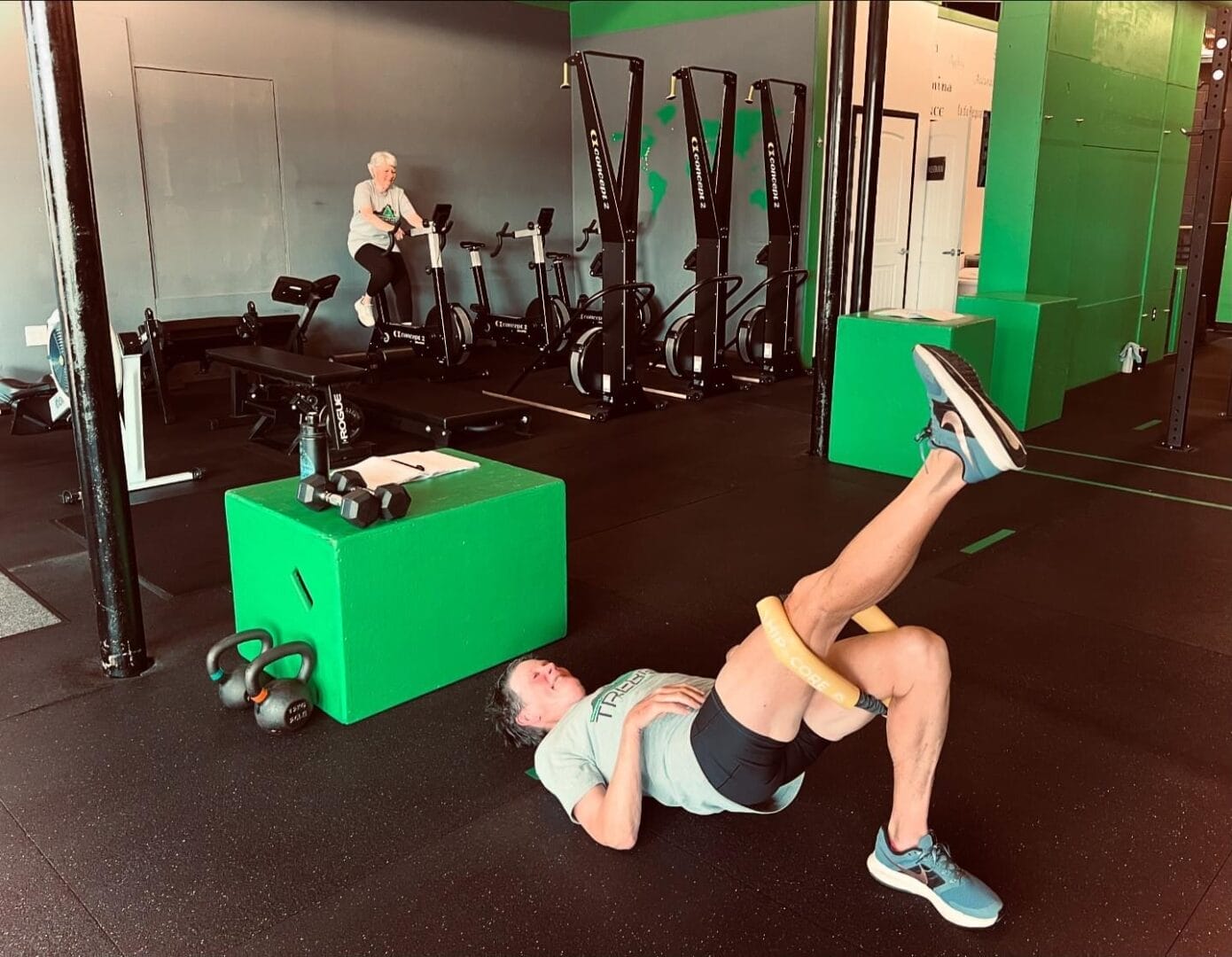 Women exercising during medical exercise training at TREBEL Wellness